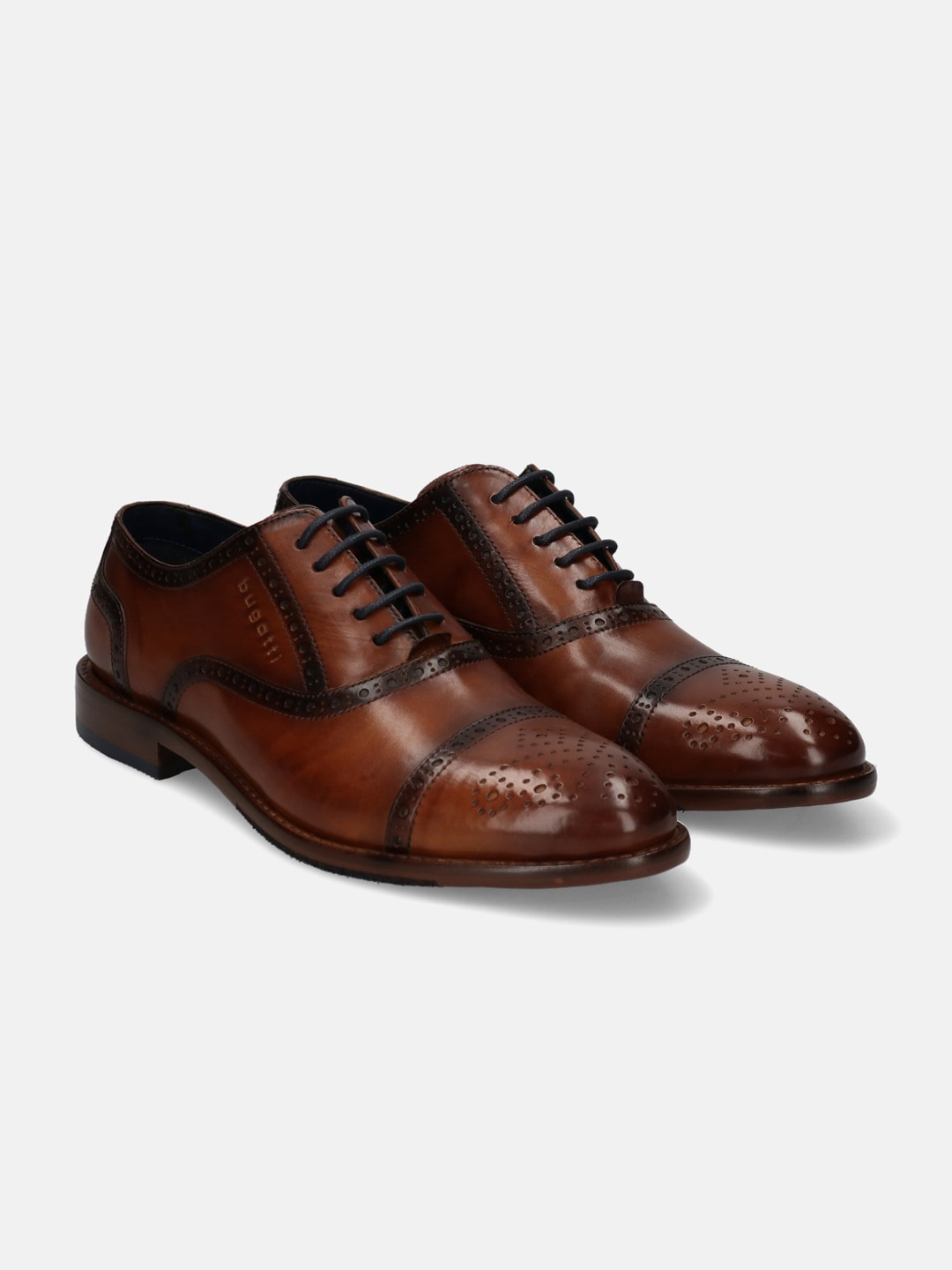 

Bugatti Men Tan Brown Solid Leather Formal Oxfords