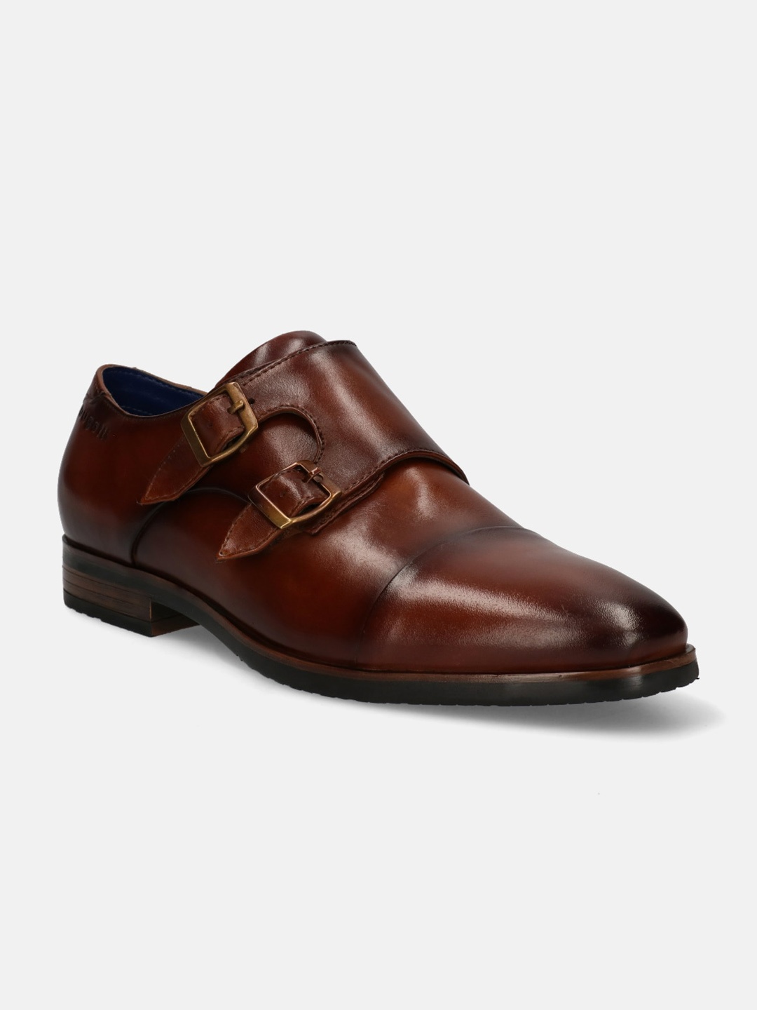 

Bugatti Men Tan Solid Leather Monks