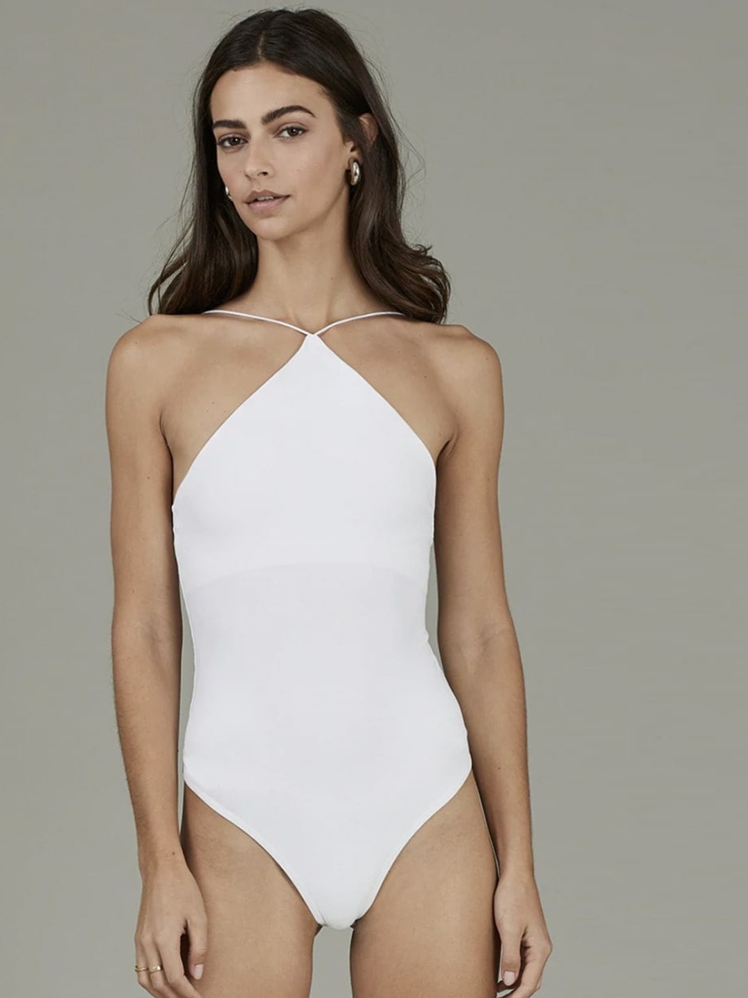 

Bel a Vous Women White Solid One-Piece Monokini