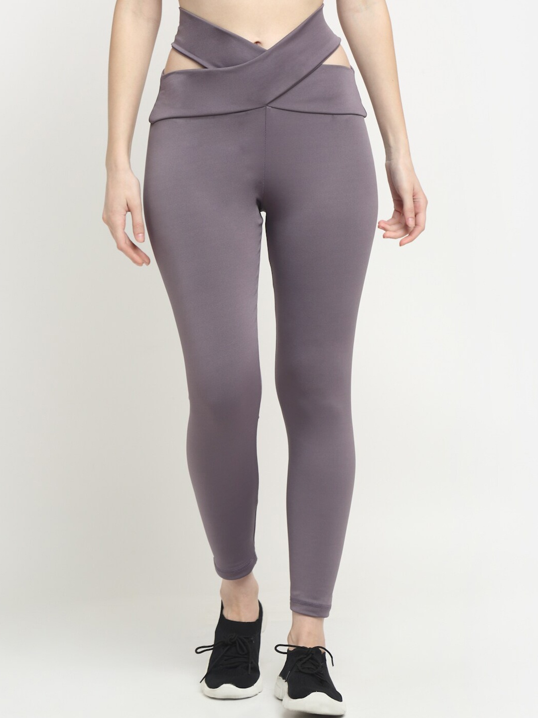 

EVERDION Women Lavender-Coloured Solid Slim-Fit Tights