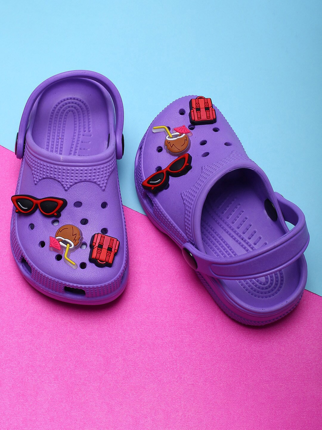 

max Girls Purple Canvas Clogs