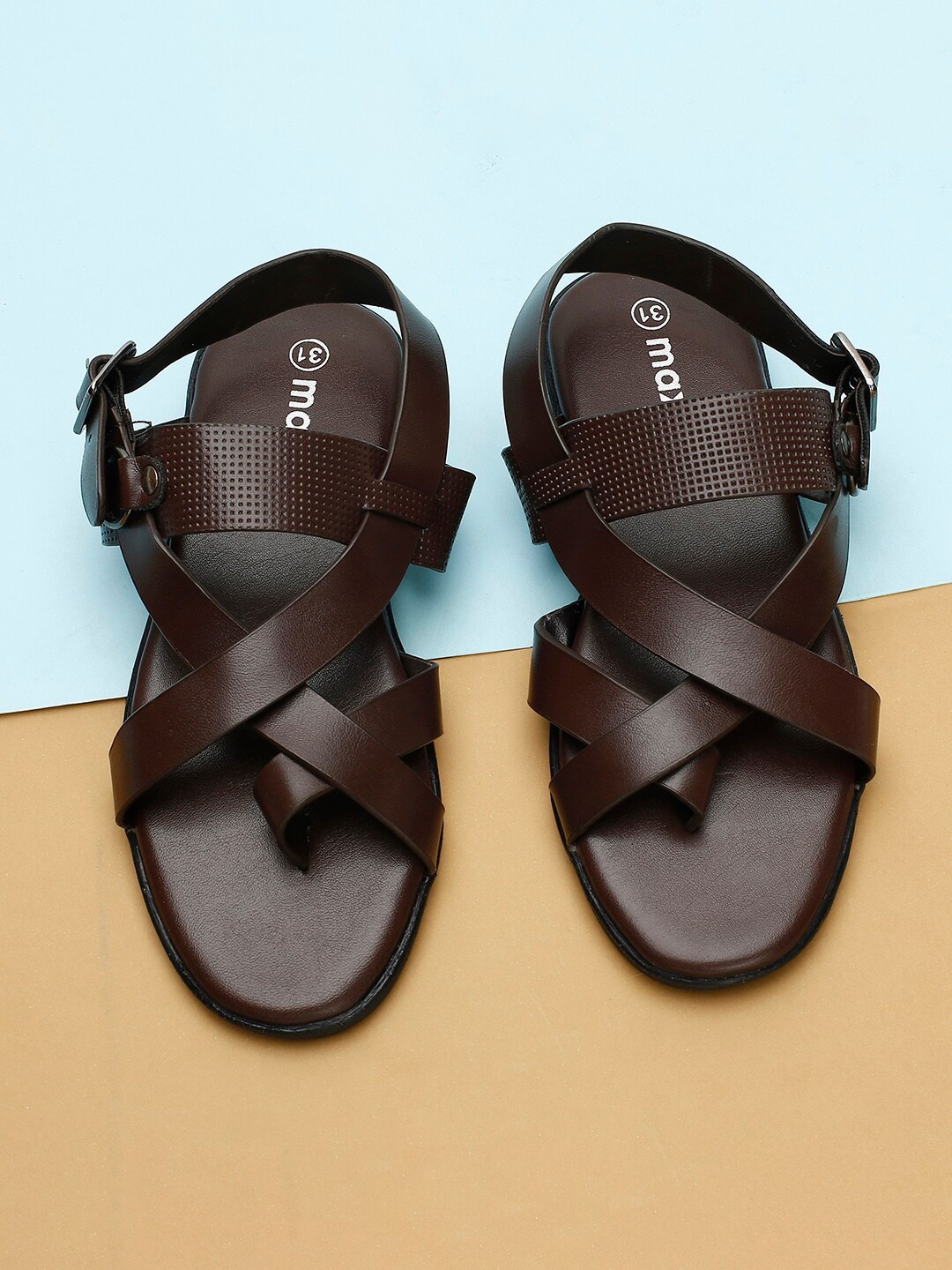 

max Boys Brown PU Comfort Sandals