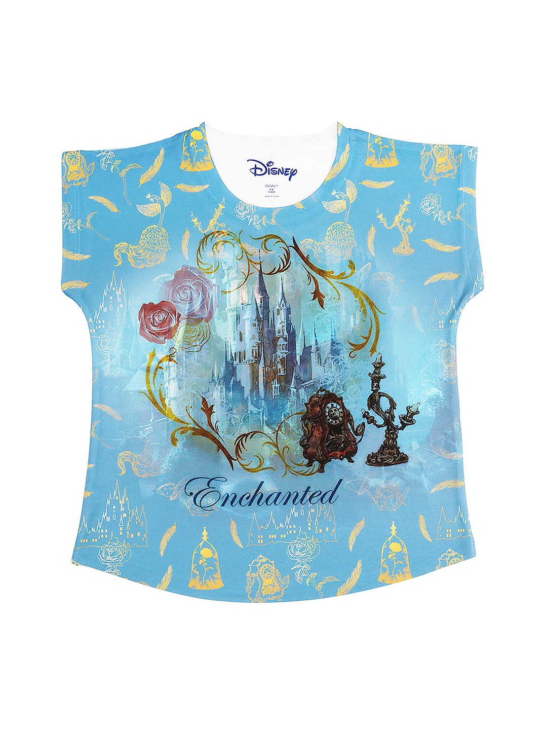 

Disney by Wear Your Mind Girls Blue & White Printed Top