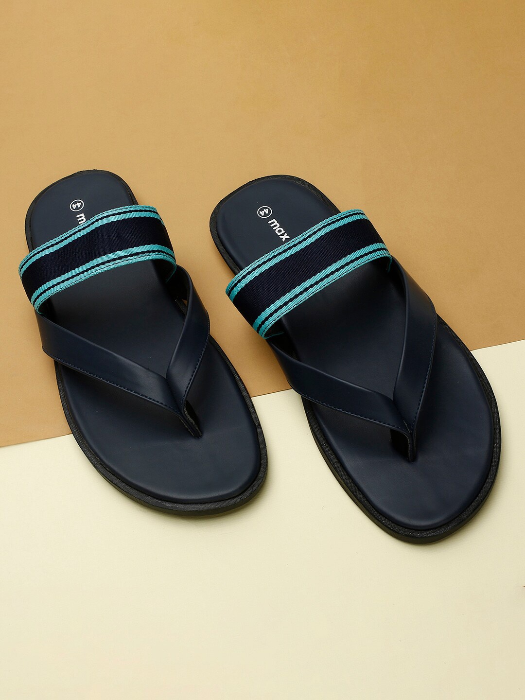 

max Men Navy Blue Comfort Sandals