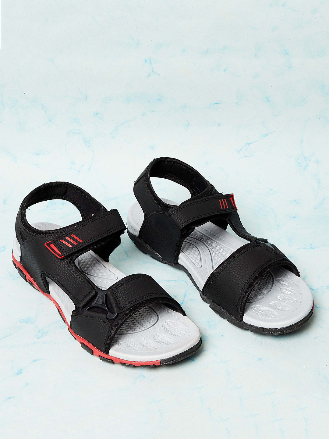 

max Men Black & White Comfort Sandals