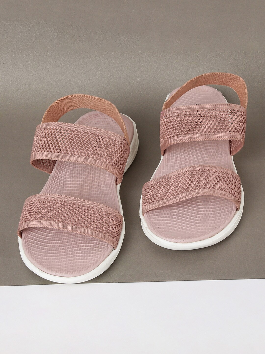 

max Women Solid Open Toe Flats, Pink