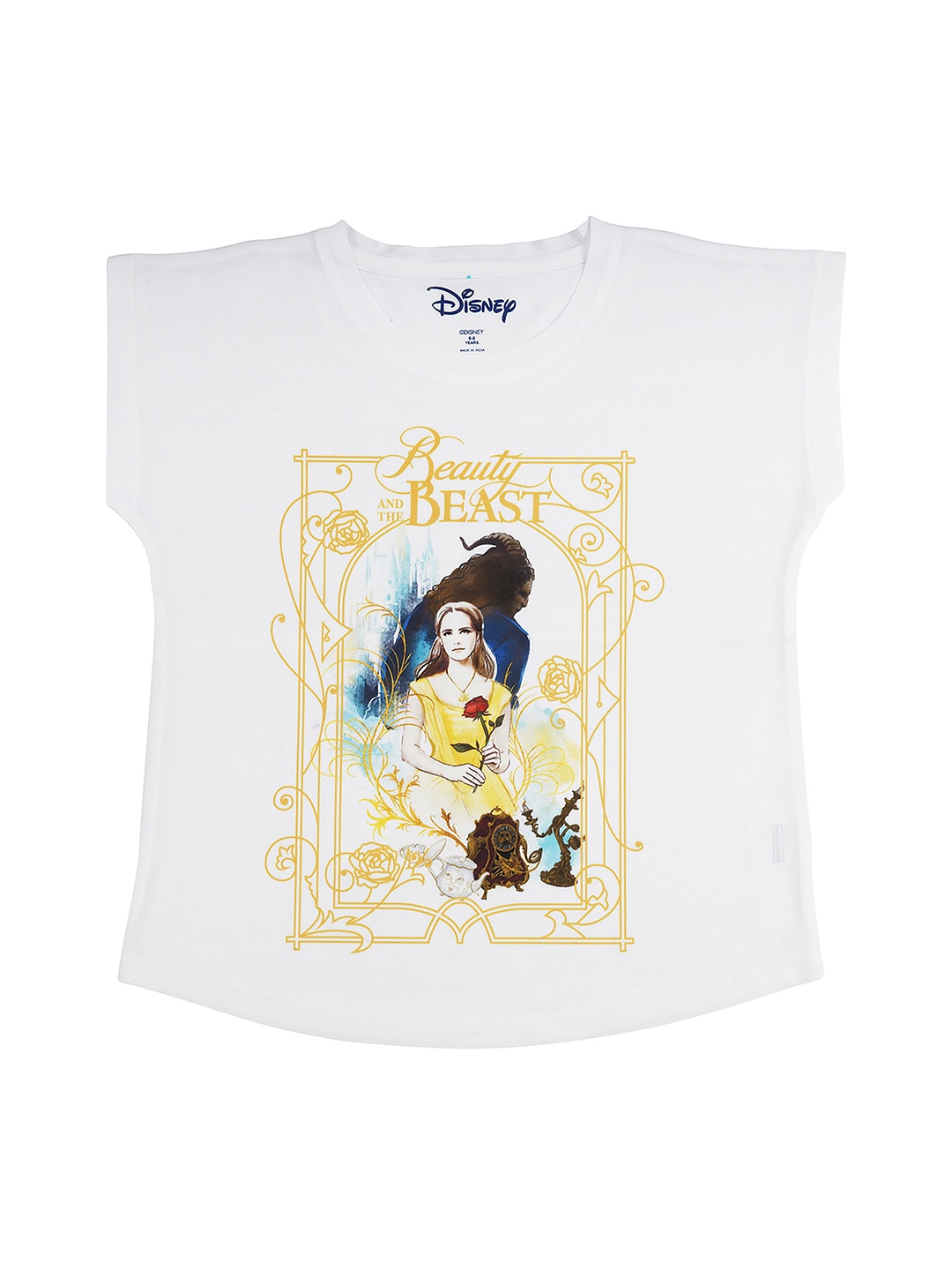 

Disney by Wear Your Mind Girls Off-White Printed Top