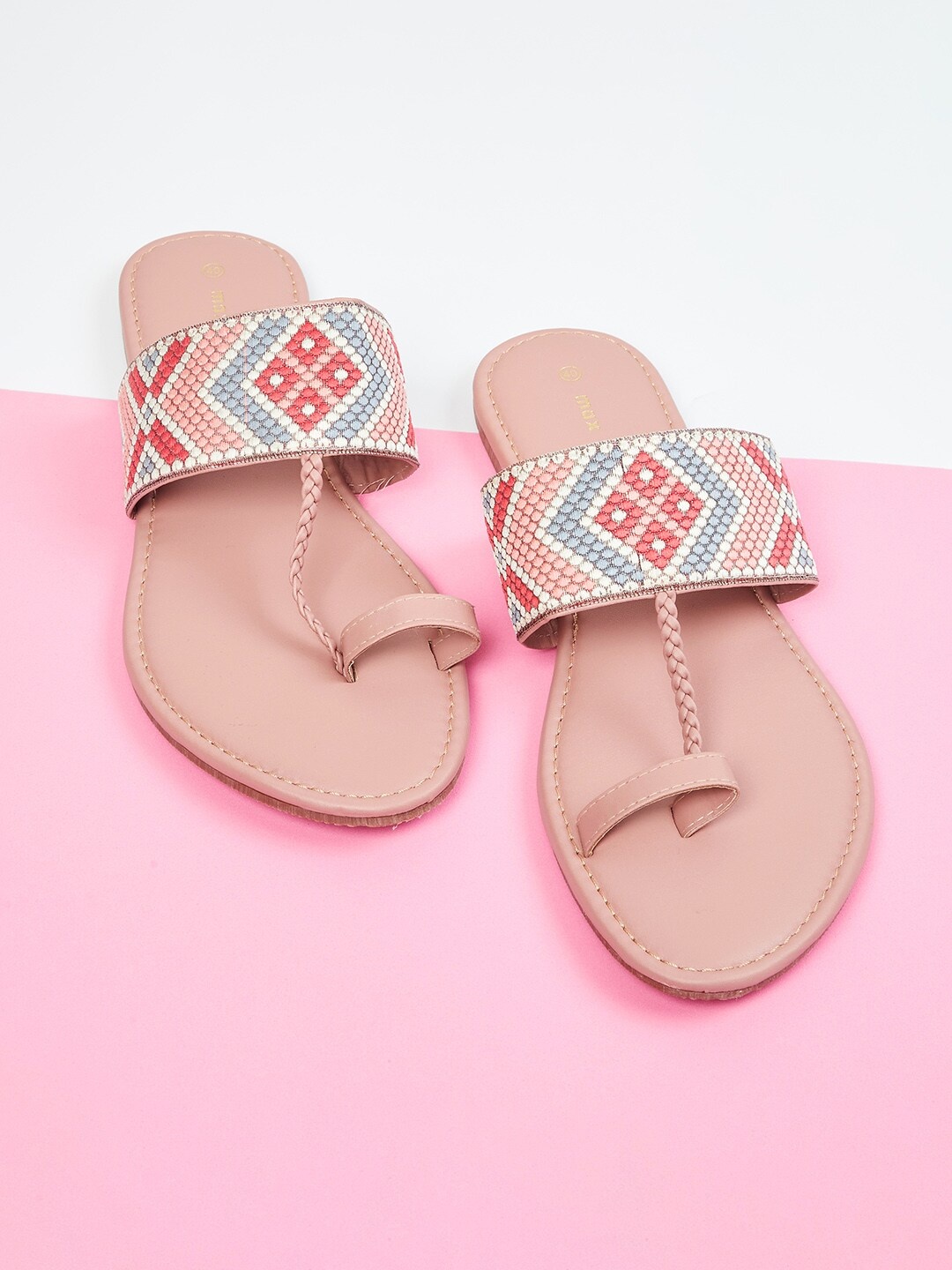 

max Women Peach-Coloured One Toe Flats