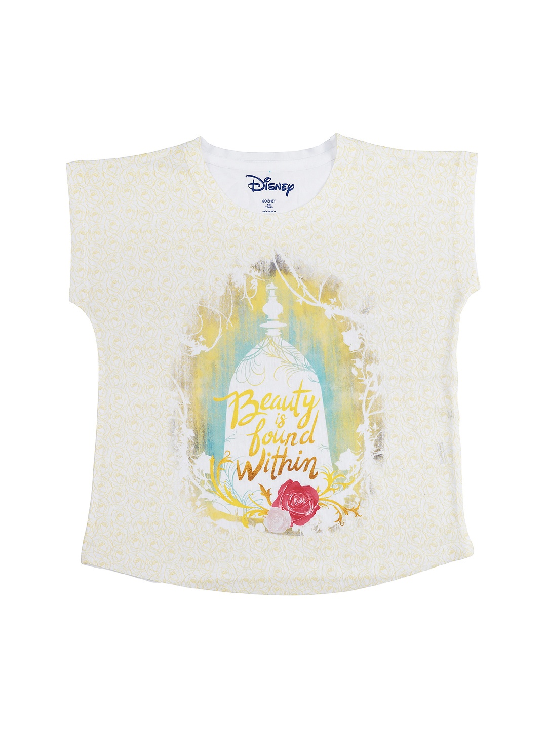 

Disney by Wear Your Mind Girls Off-White Printed Top