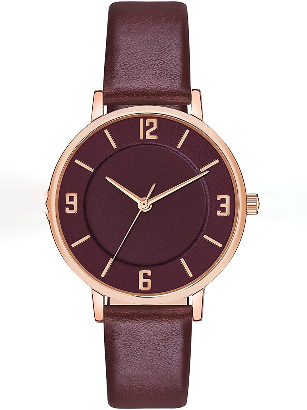 

Shocknshop Women Maroon Dial & Neon Red Leather Straps Analogue Watch