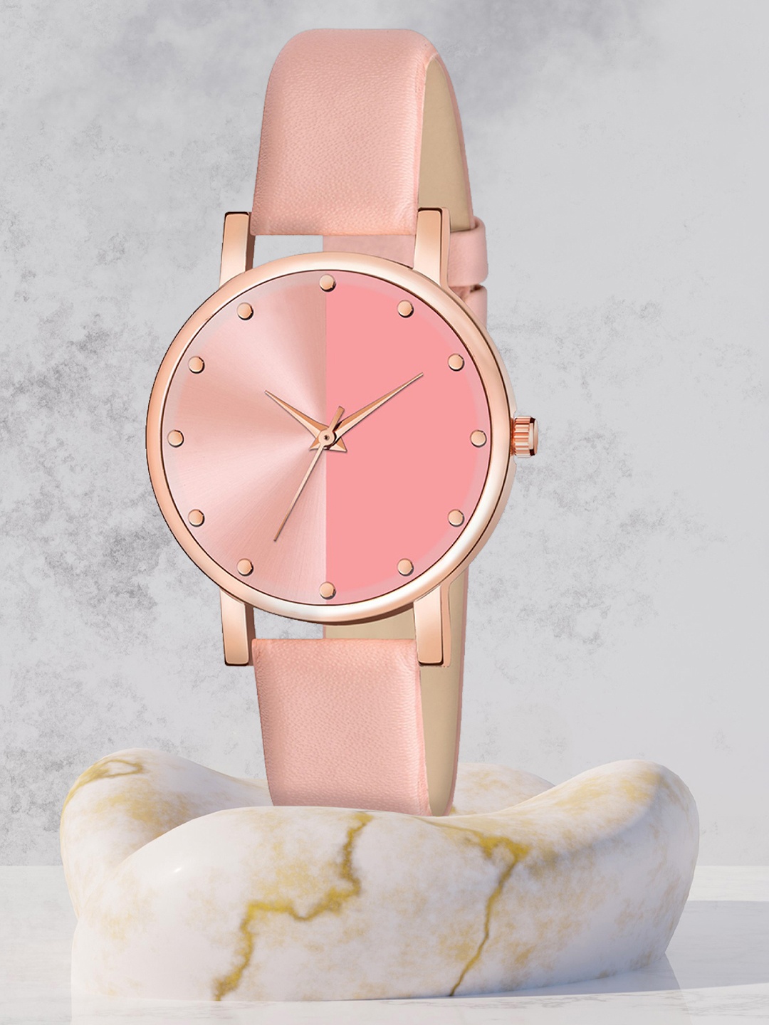 

Shocknshop Women Pink Dial & Pink Leather Straps Analogue Watch WCH48Pink-Pink