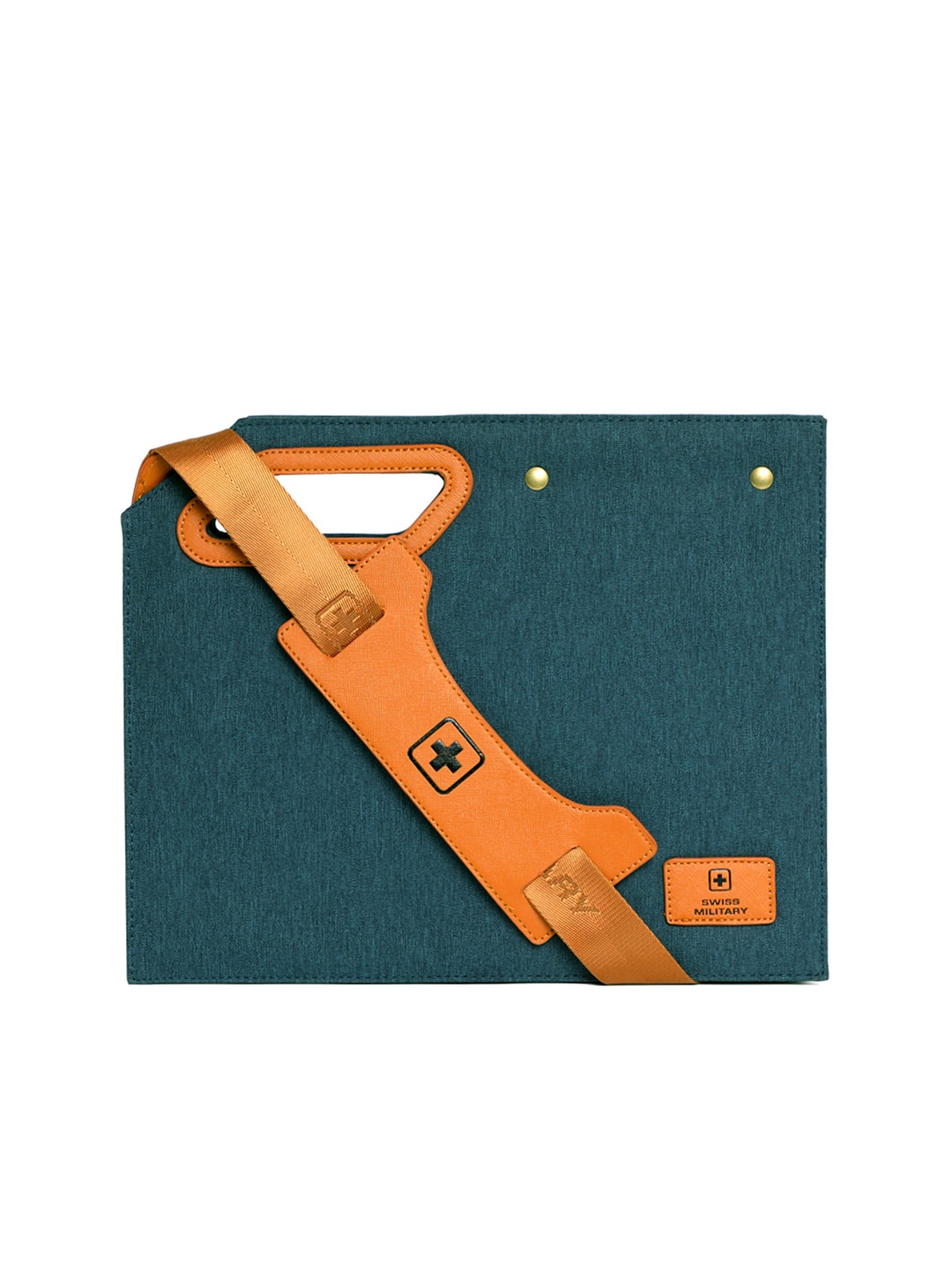 

SWISS MILITARY Unisex Teal Blue Solid Messenger Bag