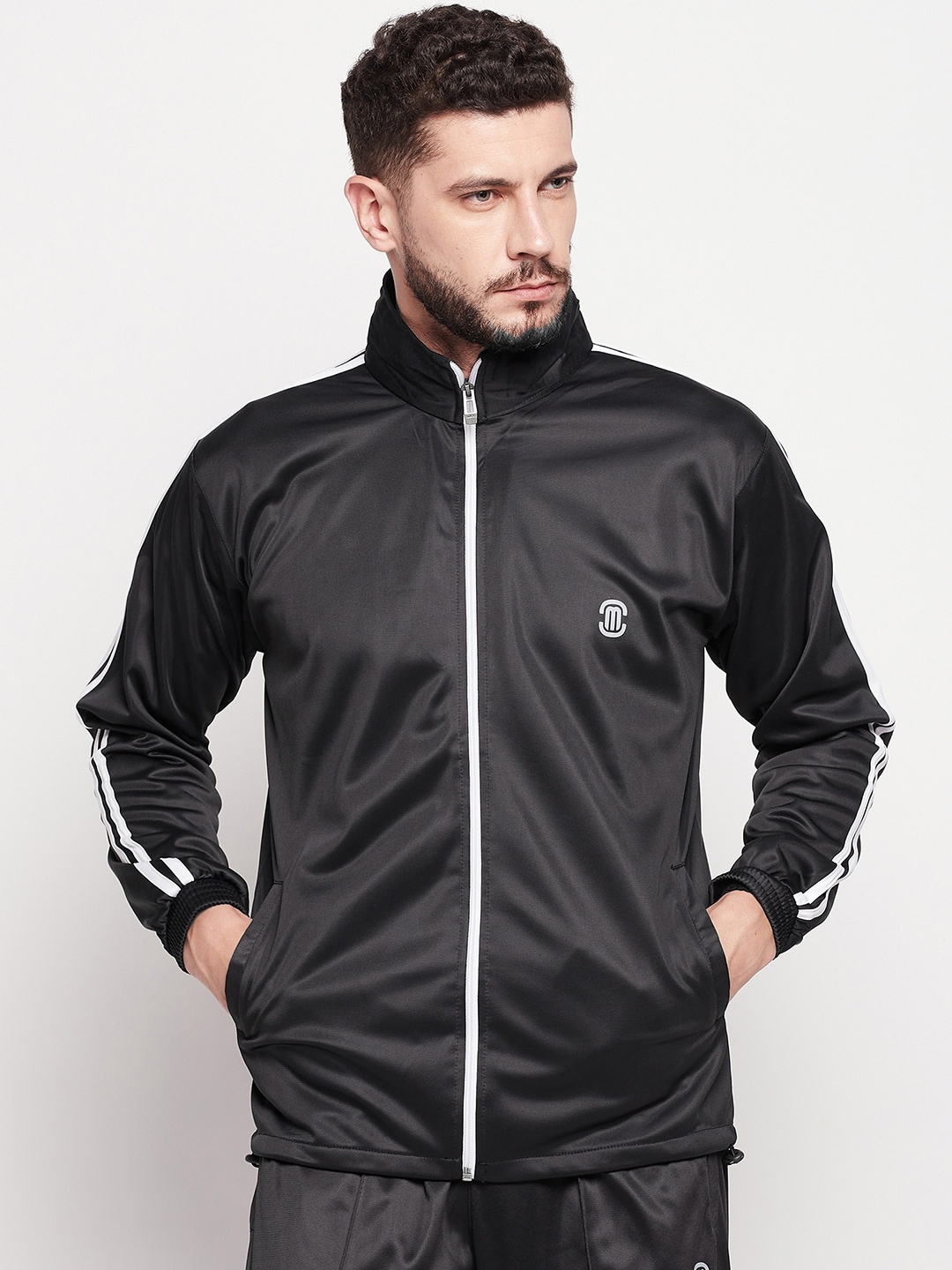 

MOZAFIA Men Black Lightweight Running Sporty Jacket