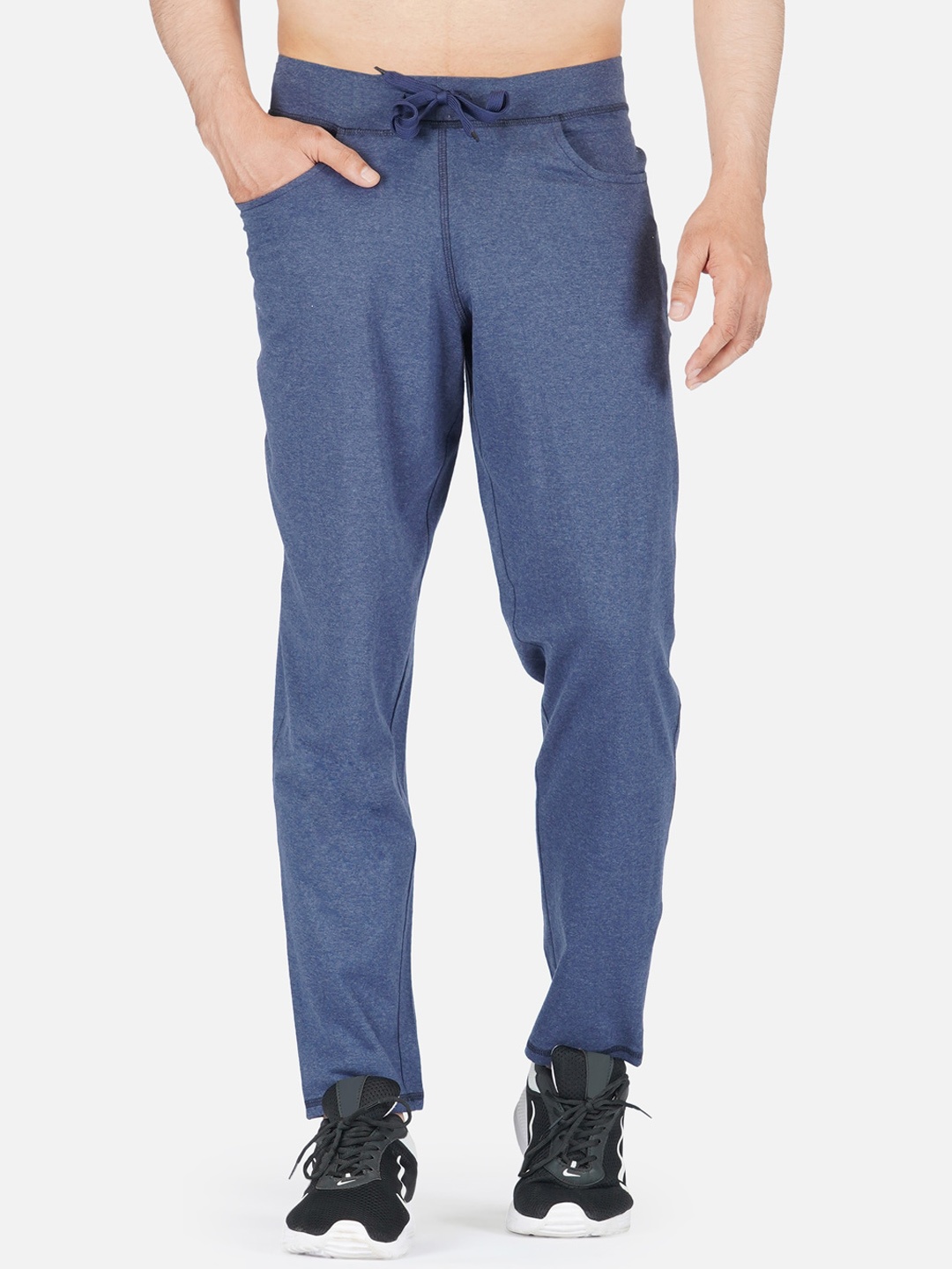 

IMPERATIVE Men Blue Solid Pure Cotton Anti Odour Track Pant