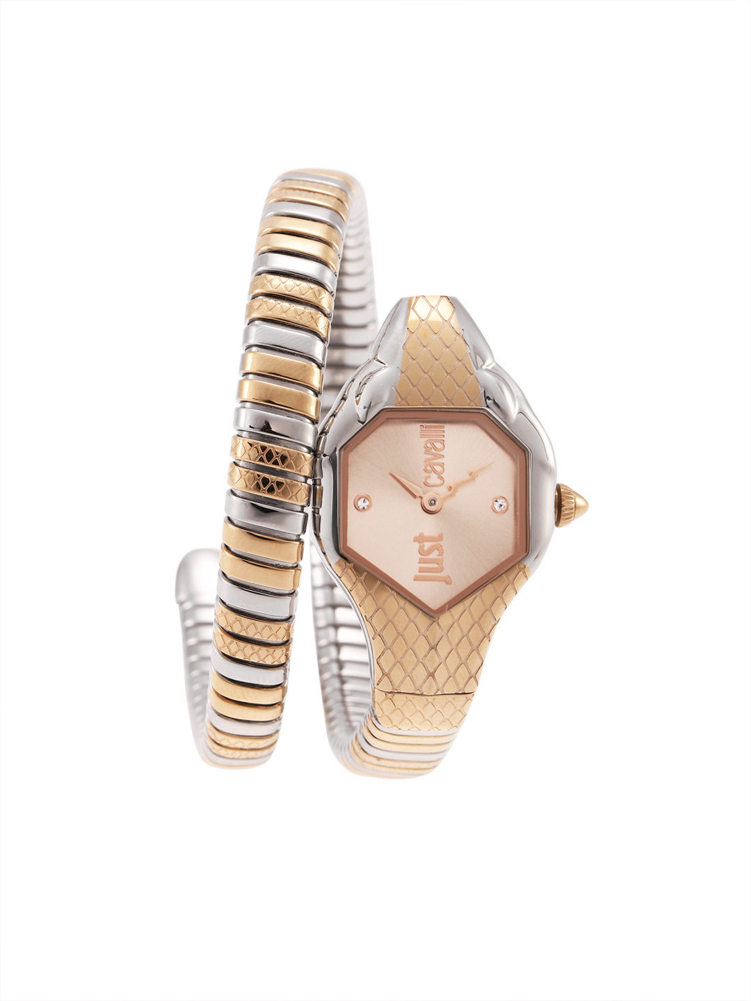 

Just Cavalli Women Printed Dial & Stainless Steel Wrap Around Analogue Watch JC1L193M0055, Gold
