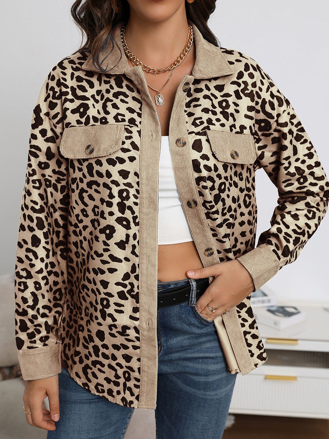 

BoStreet Women Beige Printed Tailored Jacket