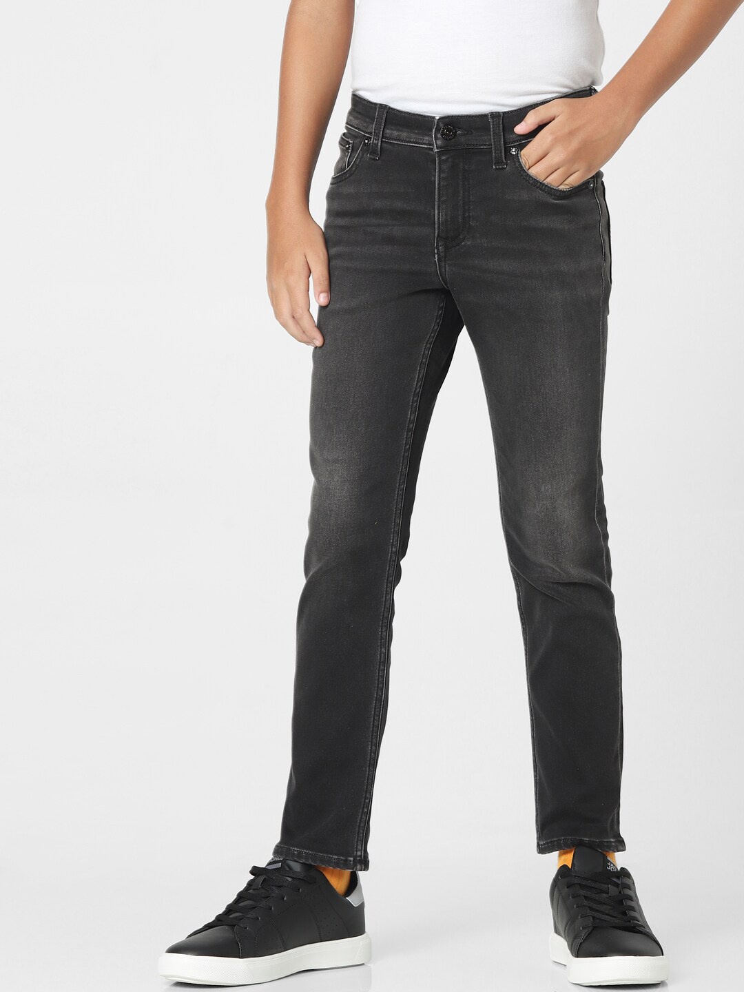 

Jack & Jones Junior Boys Grey Straight Fit Light Fade Jeans