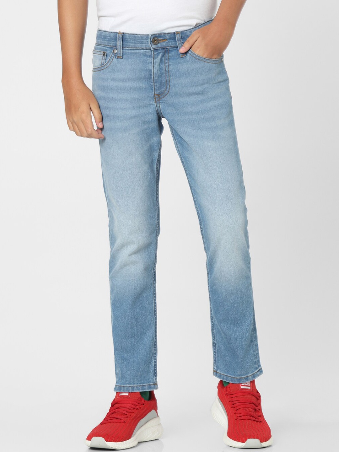 

Jack & Jones Junior Boys Blue Straight Fit Heavy Fade Jeans