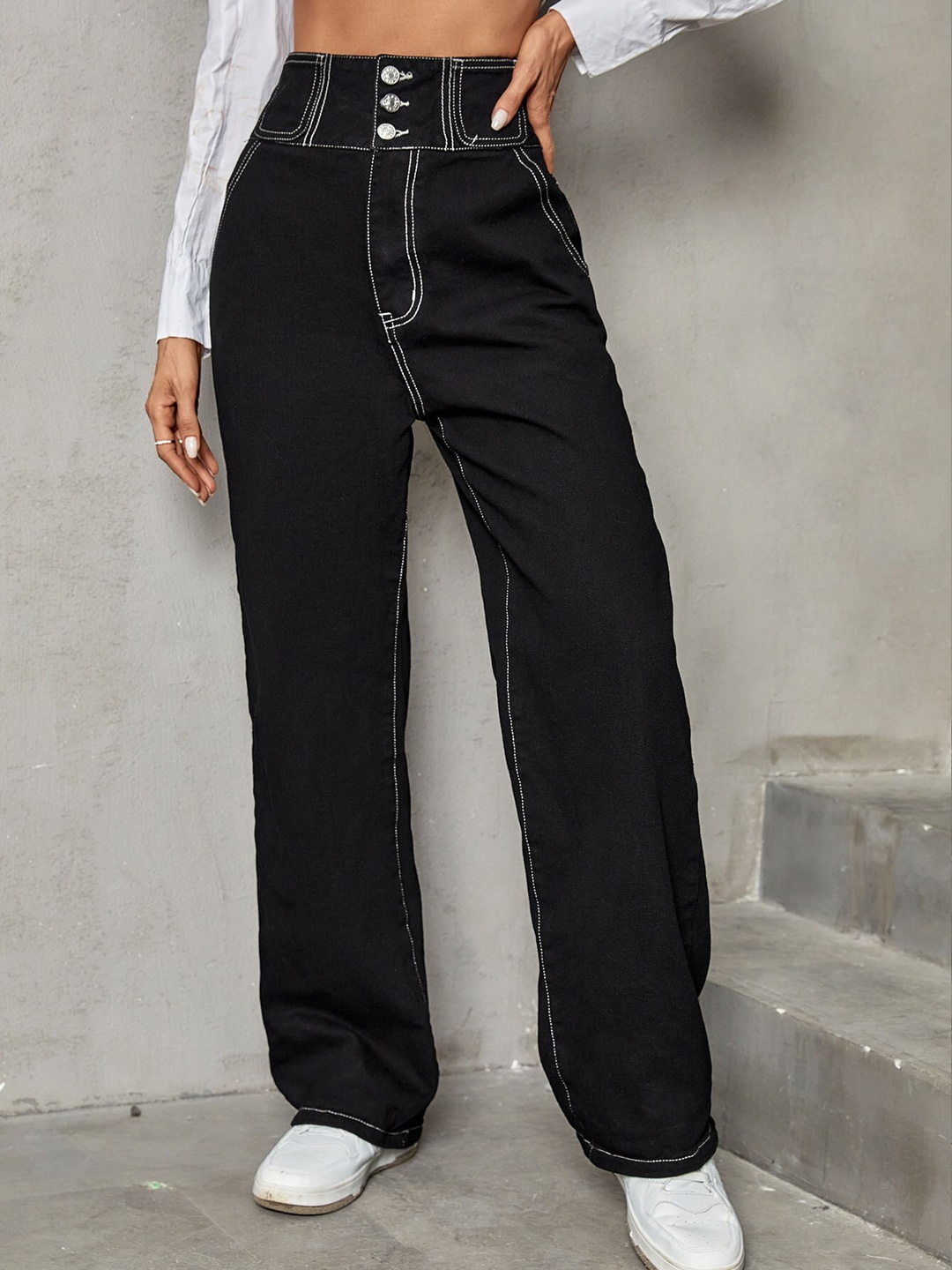 

BoStreet Women Black High-Rise Jeans