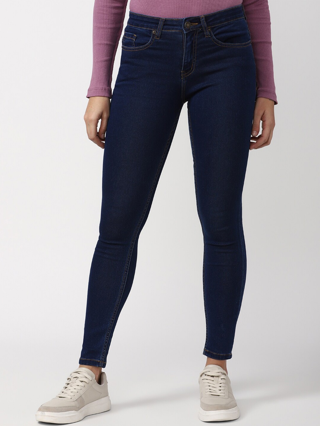 

FOREVER 21 Women Blue Skinny Fit Jeans