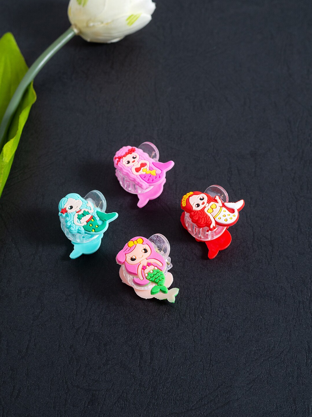 

Golden Peacock Girls Set of 4 Claw Clips, Pink