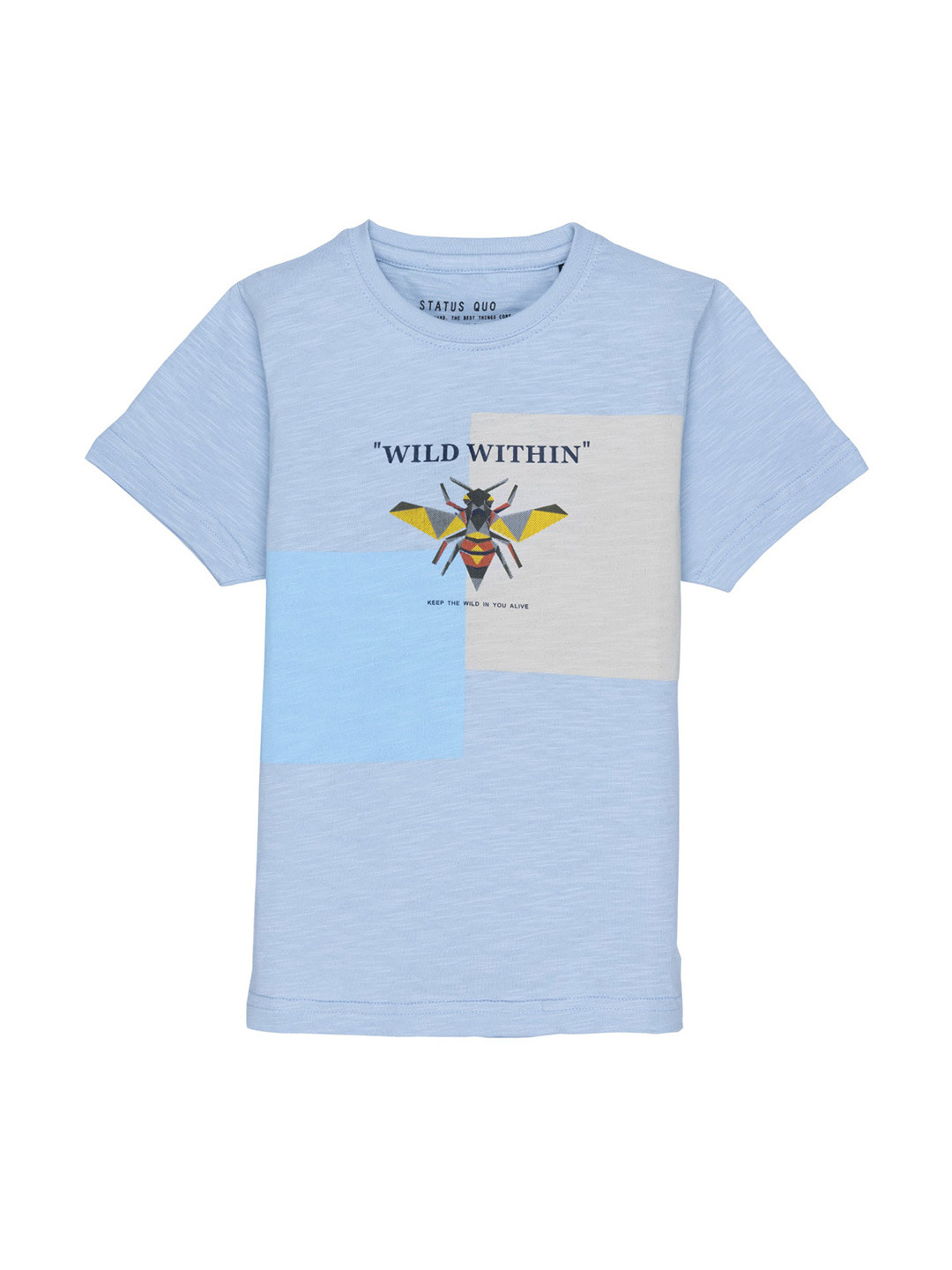 

Status Quo Boys Blue Printed Cotton T-shirt
