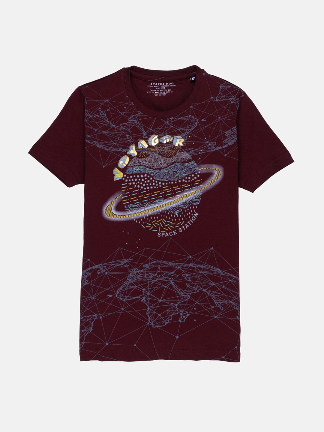 

Status Quo Boys Purple Printed T-shirt