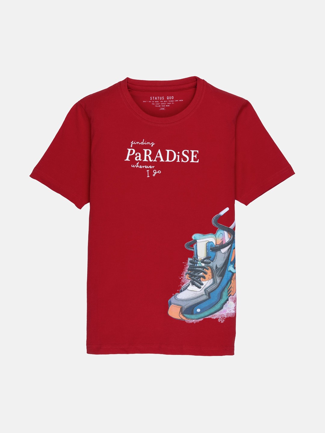 

Status Quo Boys Red Printed T-shirt
