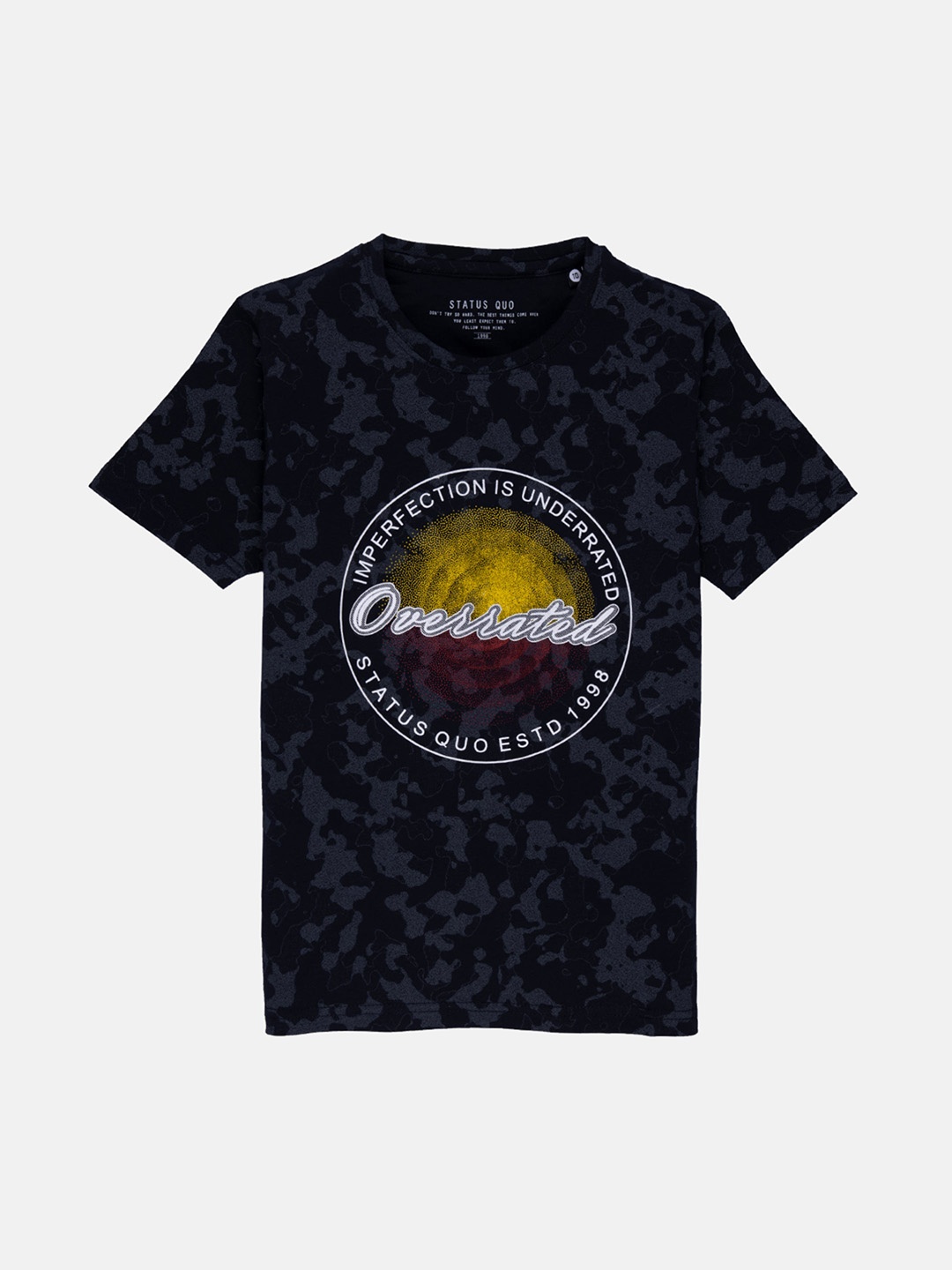

Status Quo Boys Navy Blue Printed T-shirt