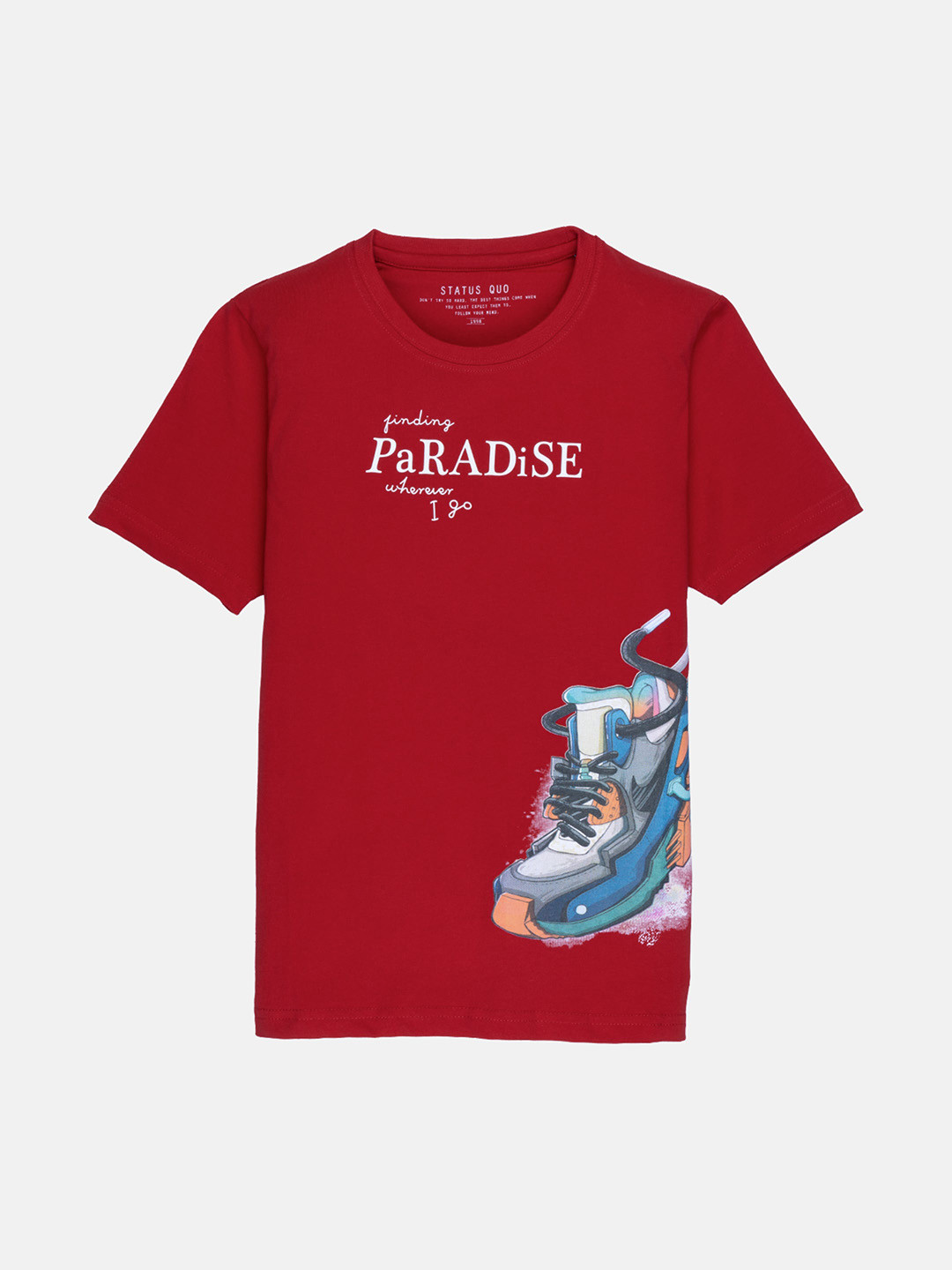

Status Quo Boys Red Printed T-shirt