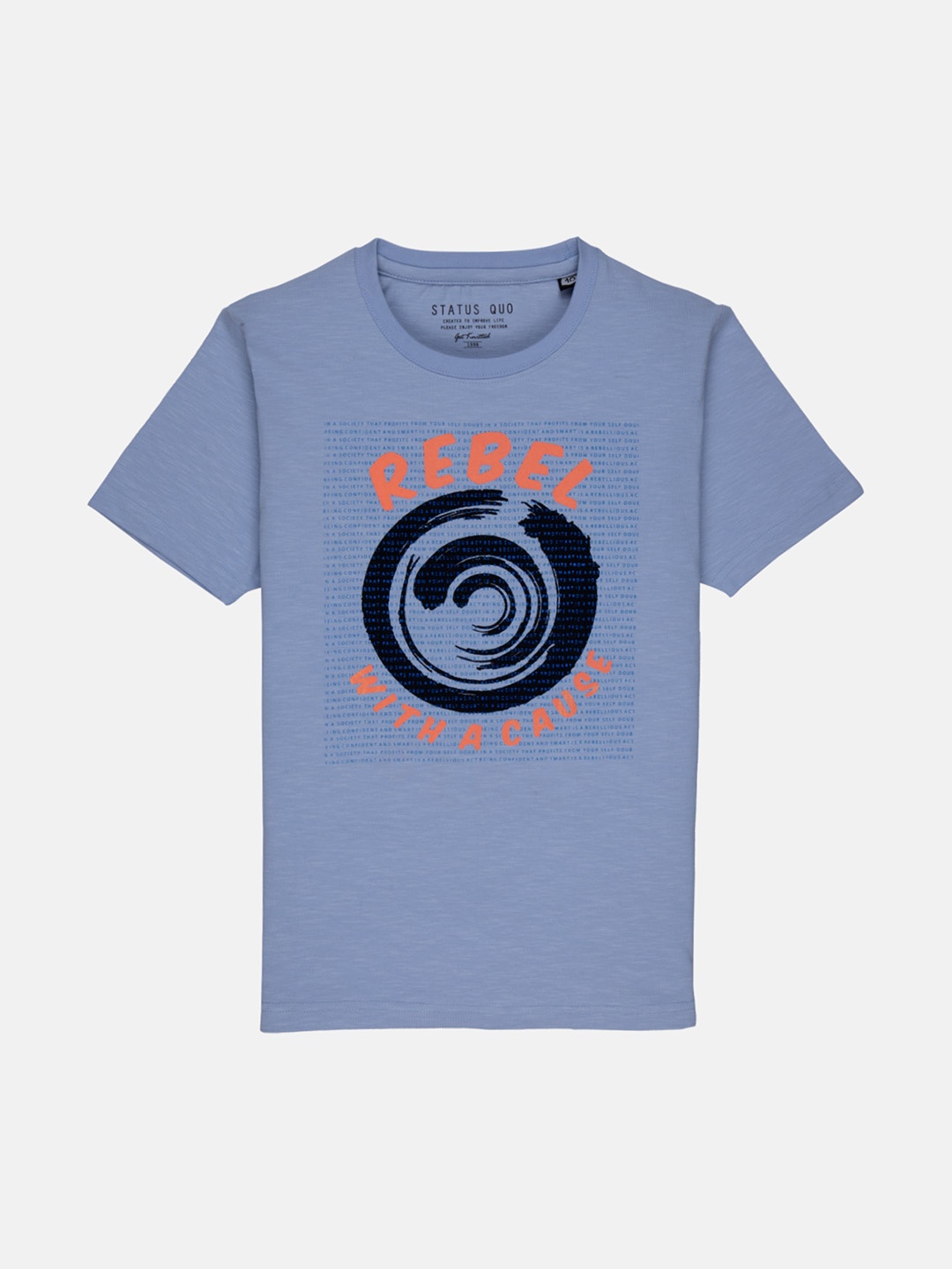 

Status Quo Boys Blue Typography Printed T-shirt