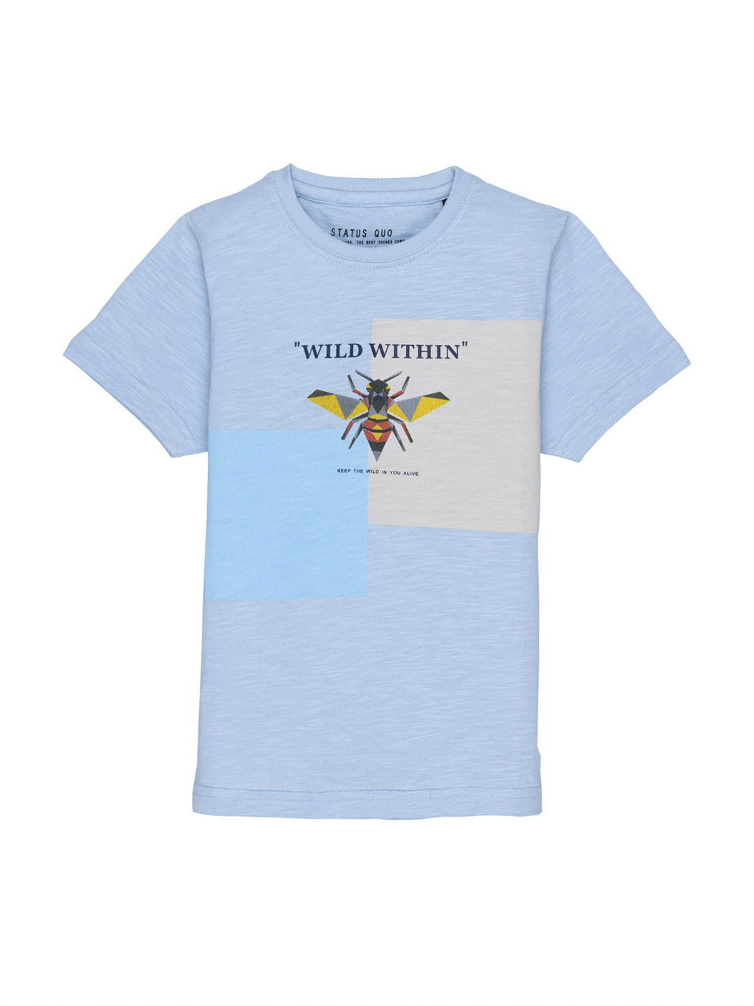 

Status Quo Boys Blue Printed Cotton T-shirt