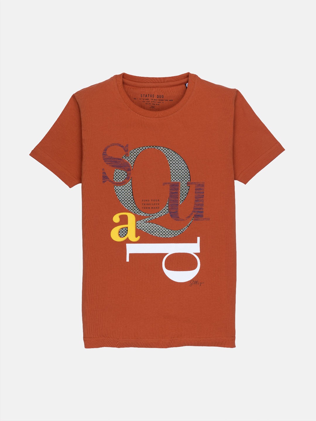 

Status Quo Boys Rust Printed Cotton T-shirt