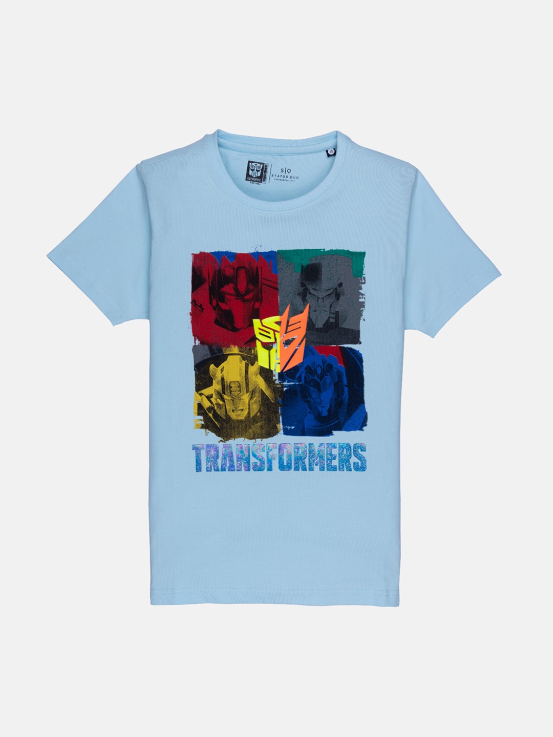 

Status Quo Boys Blue Printed Cotton T-shirt