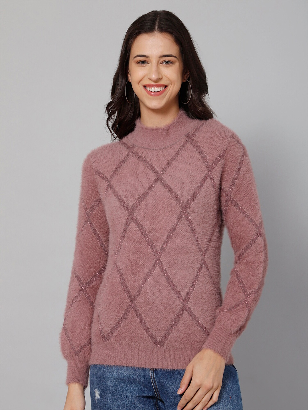 

Cantabil Women Pink Wool Pullover