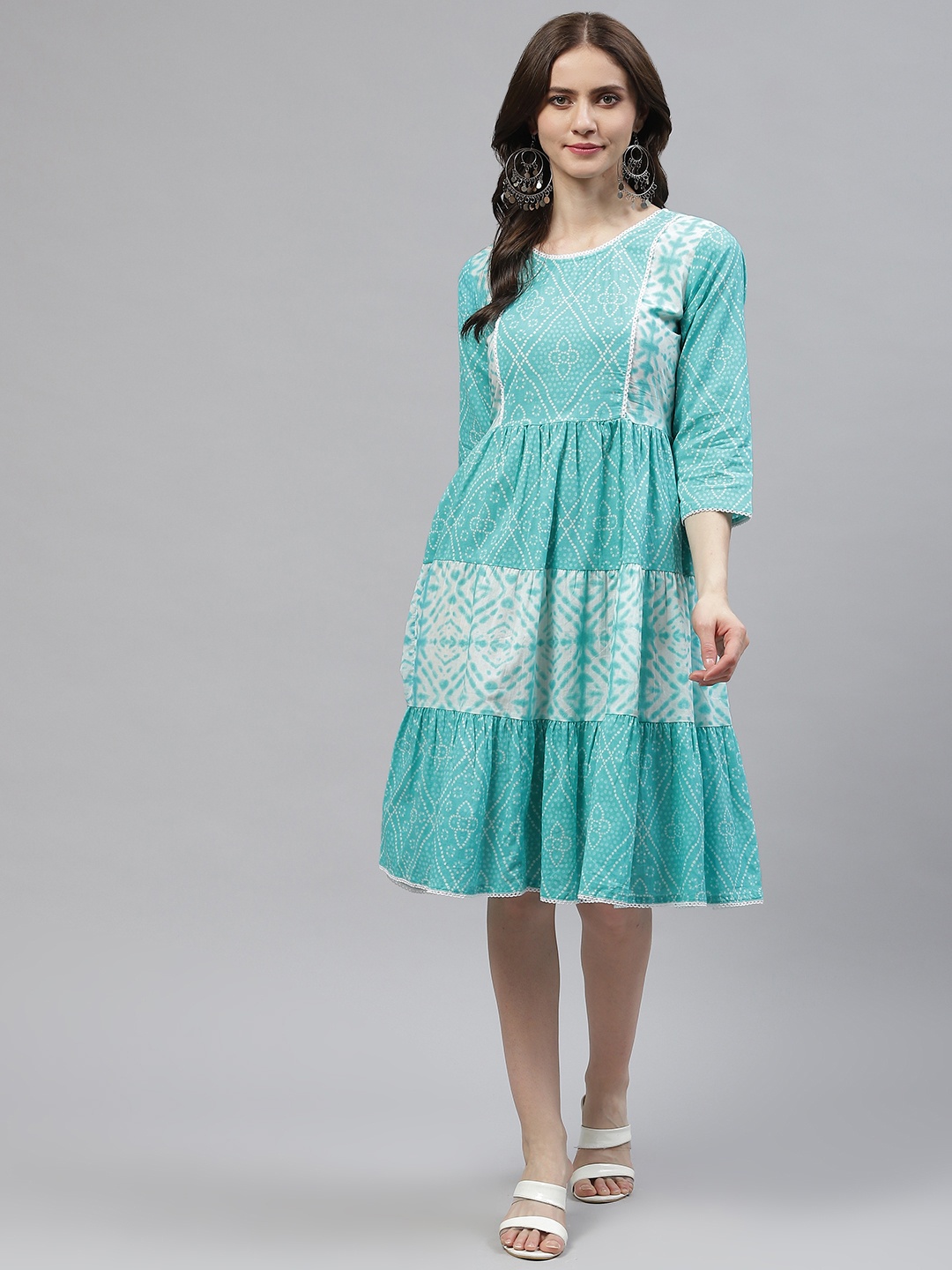 

Readiprint Fashions Blue Tie and Dye Dress