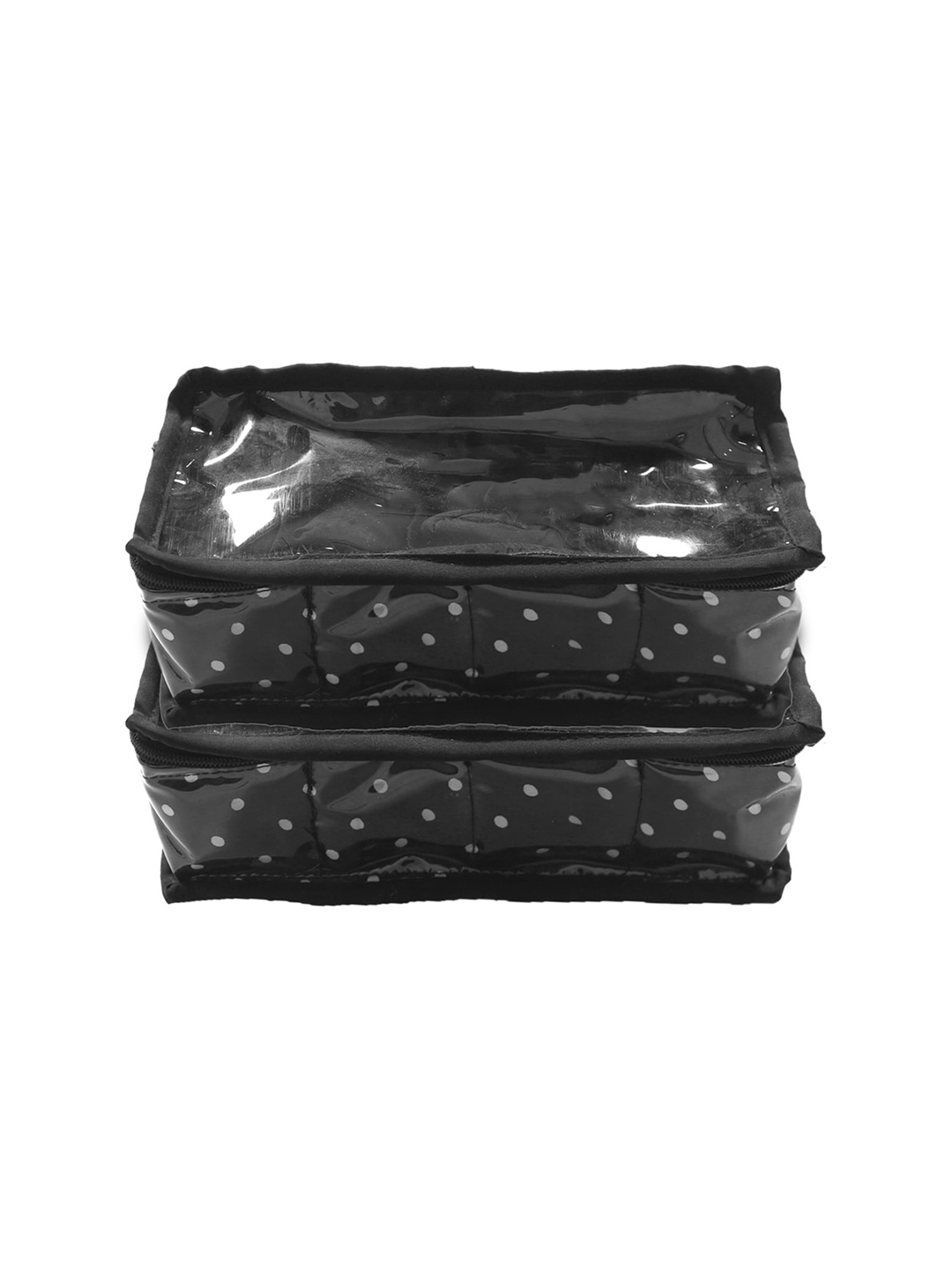 

Kuber Industries Pack Of 2 Printed Watch Organizer, Black