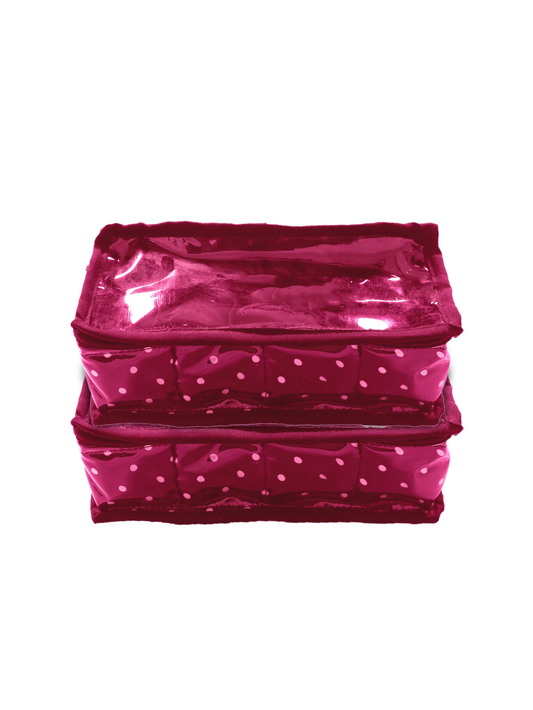 

Kuber Industries Pack of 2 Pink Printed Organisers