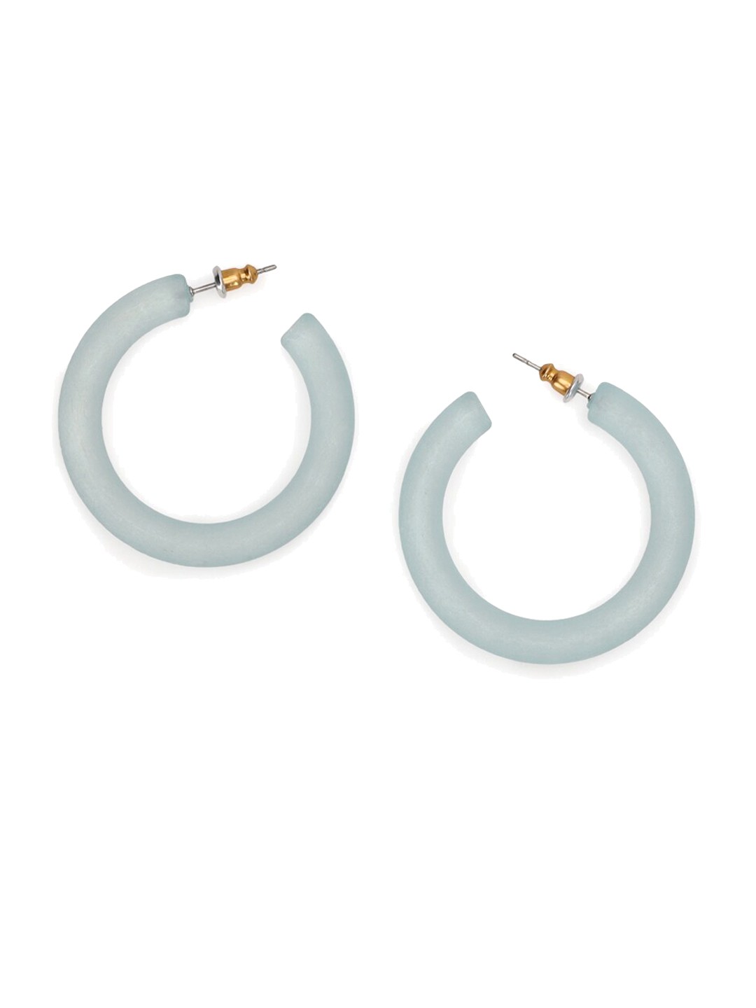 

FOREVER 21 Grey Circular Half Hoop Earrings