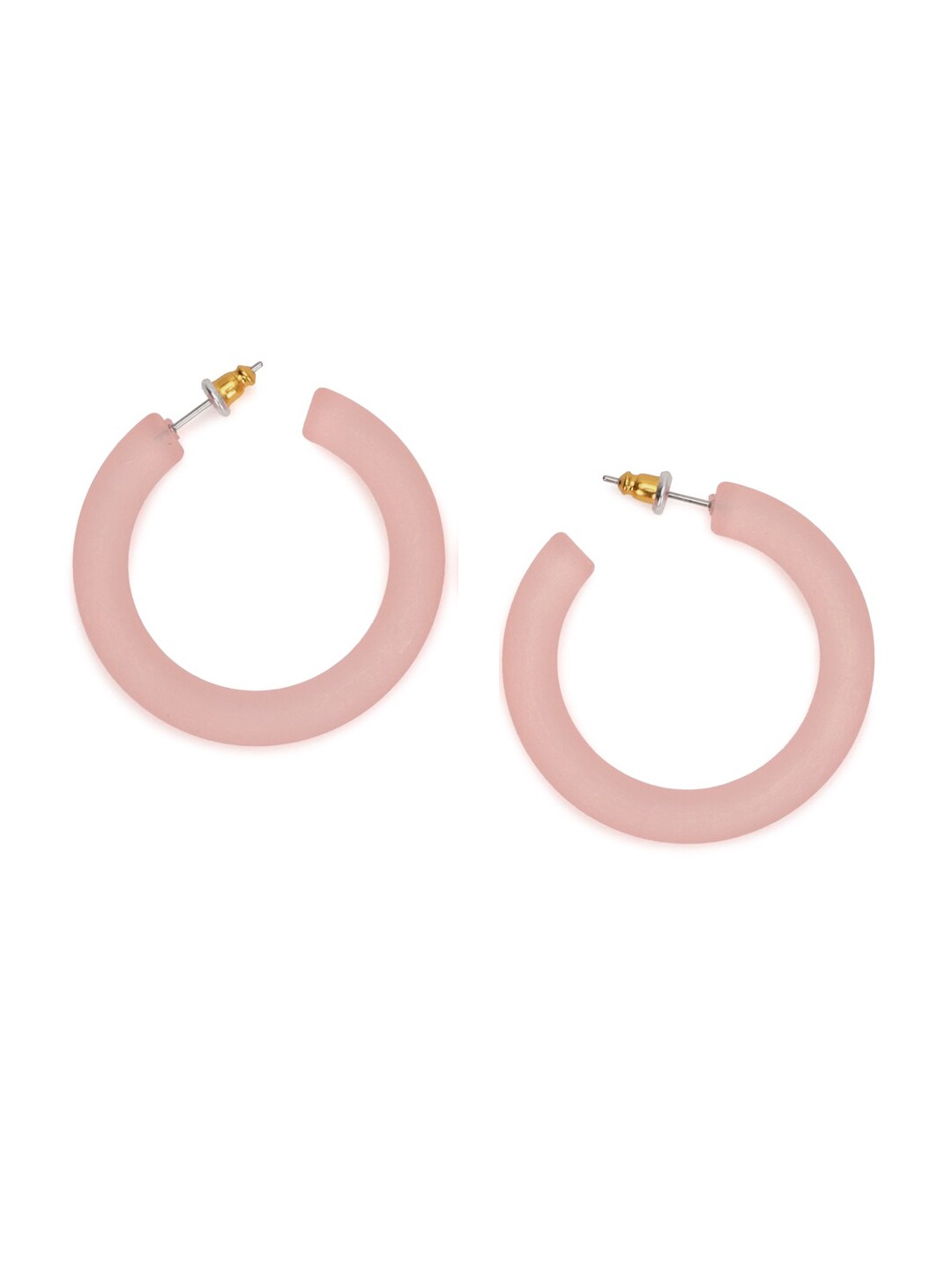 

FOREVER 21 Pink Circular Half Hoop Earrings