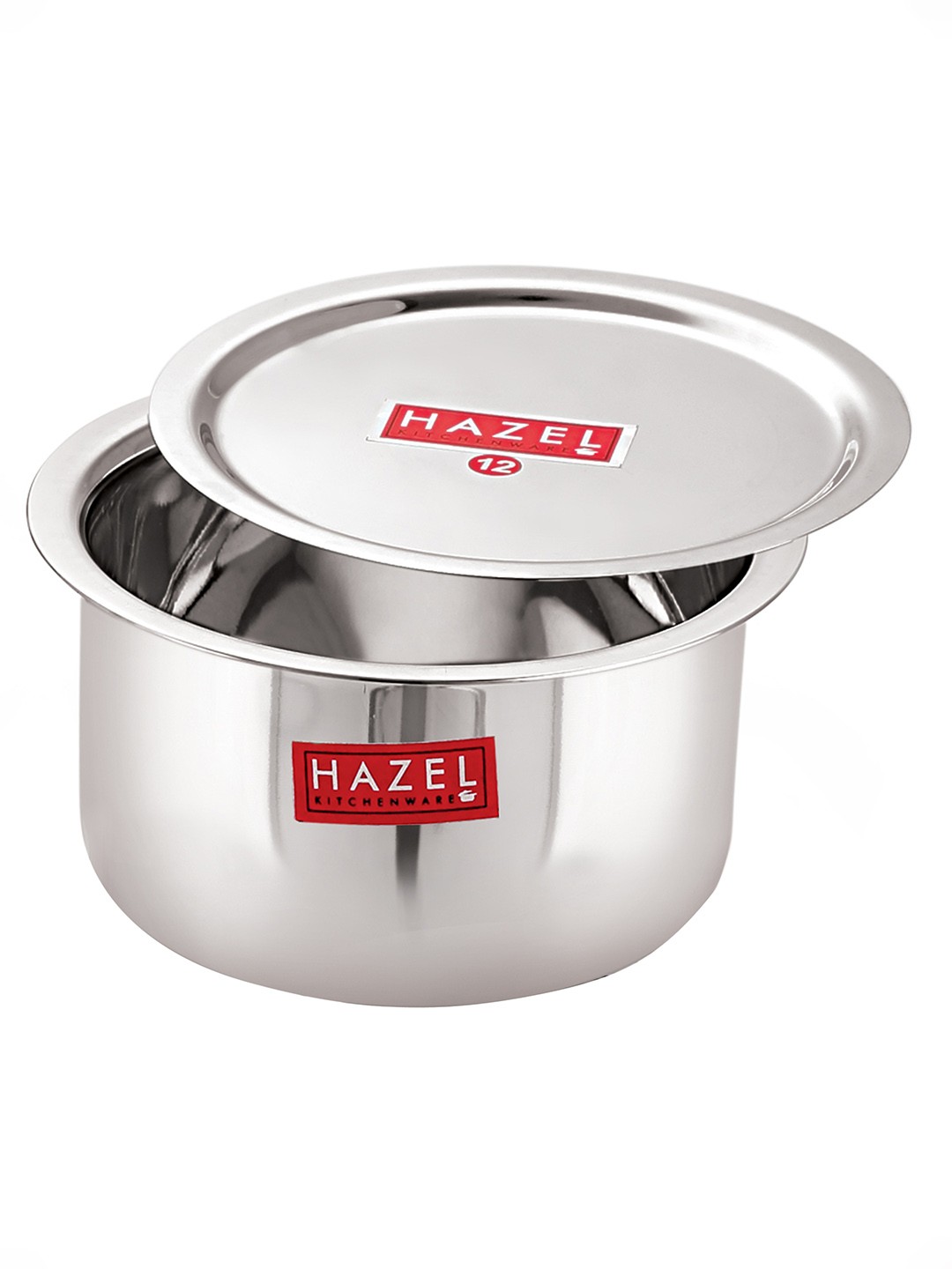 

HAZEL Dishwasher Safe Solid Stainless Steel Tope Patila With Lid, Silver