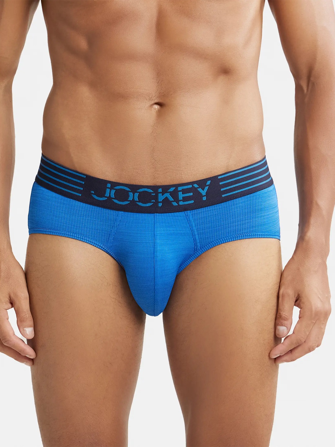 

Jockey Microfiber Stretch Sports Brief with Stay Dry Technology-MM04, Blue