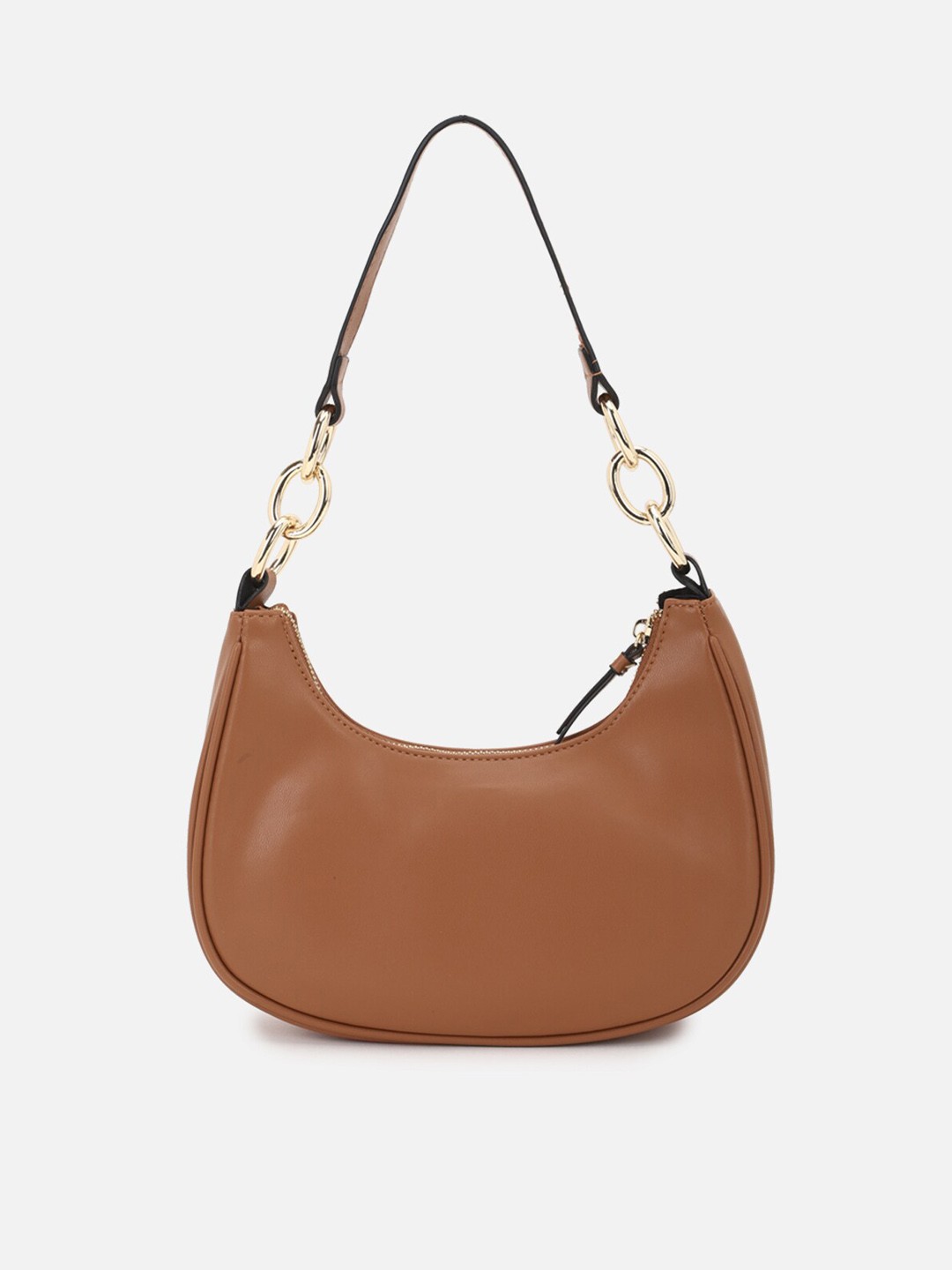 

FOREVER 21 Tan Brown PU Half Moon Hobo Bag