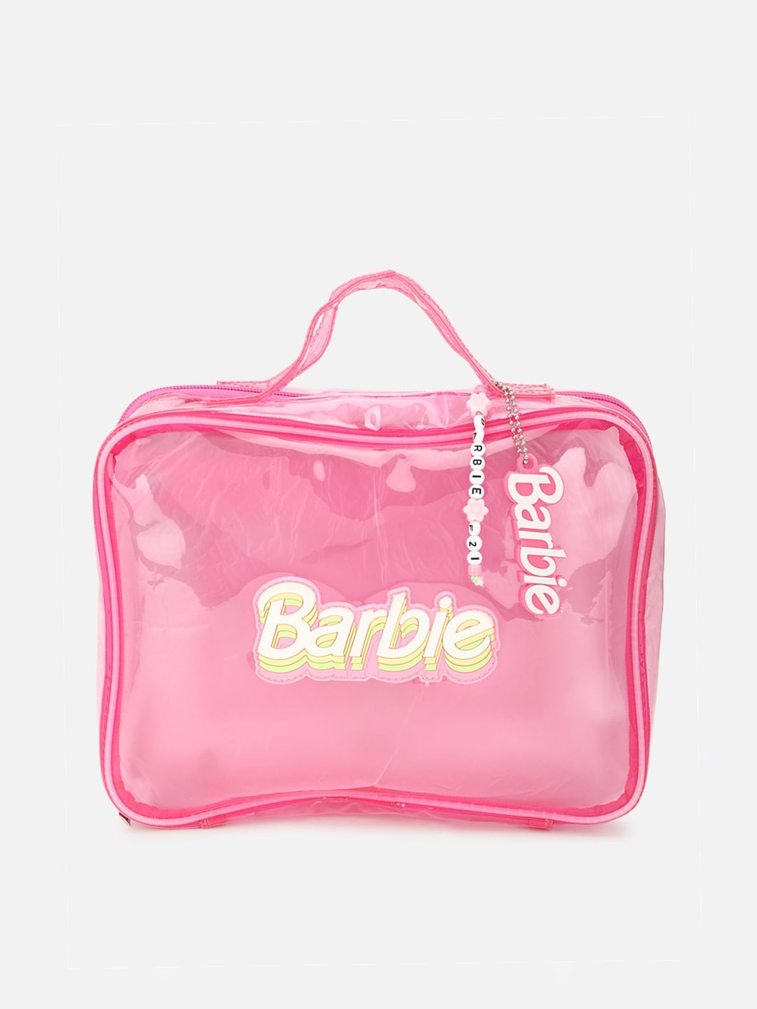 

FOREVER 21 Pink Printed PU Structured Makeup Bag