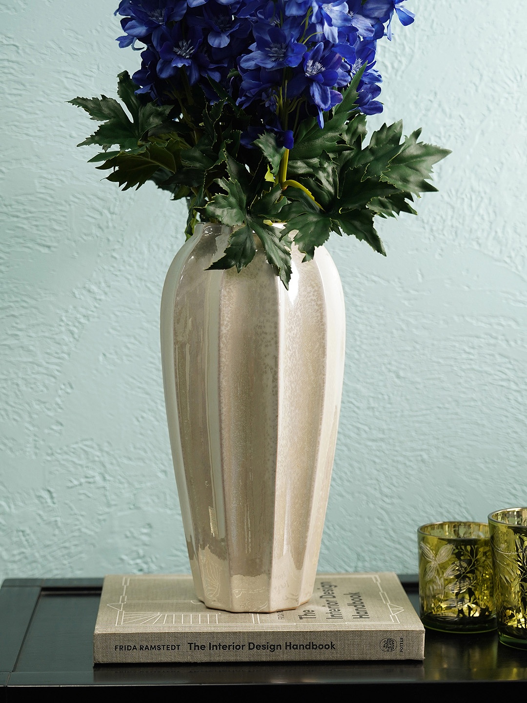 

Pure Home and Living Off White Solid Ceramic Vase