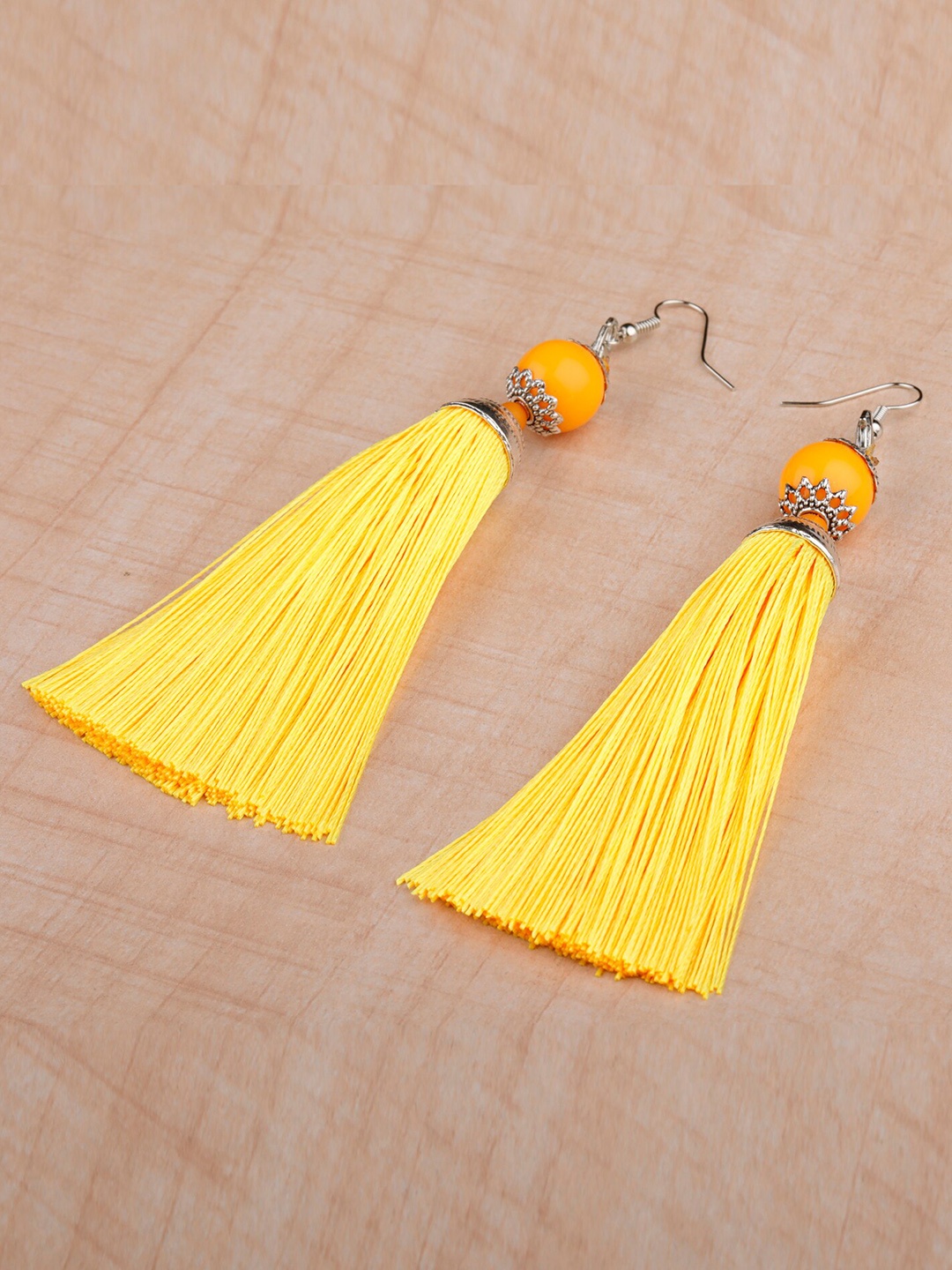 

Silver Shine Yellow Contemporary Drop Earrings