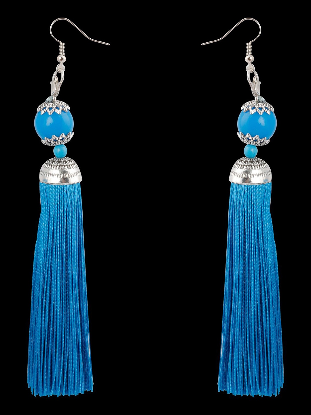 

Silver Shine Blue Contemporary Drop Earrings