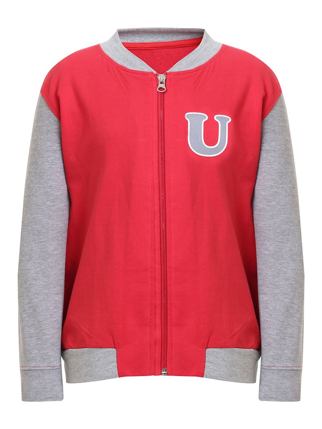 

UNDER FOURTEEN ONLY Boys Red Colourblocked Cotton Sweatshirt