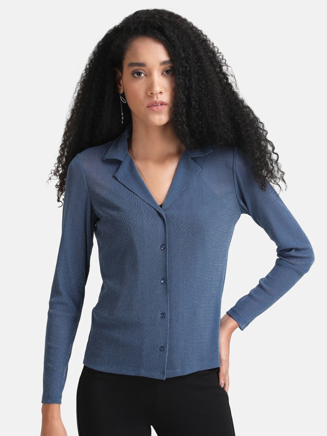 

Kazo Women Blue Classic Shirt