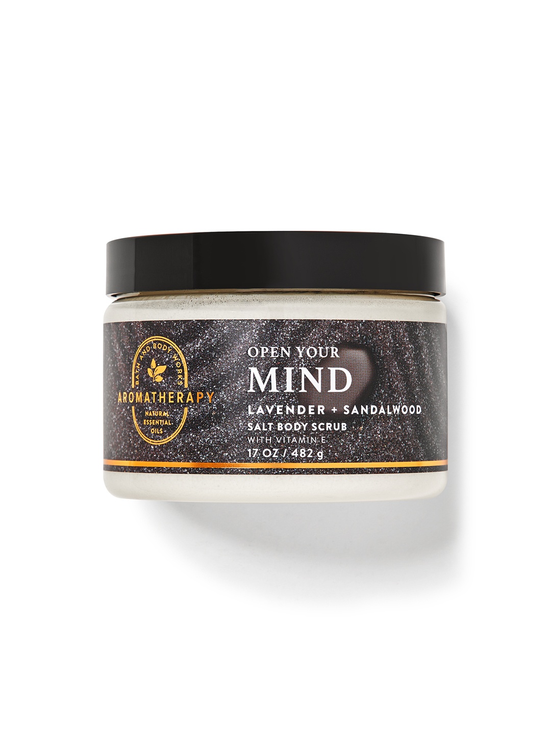 

Bath & Body Works Aromatherapy Open Your Mind Lavender Sandalwood Salt Body Scrub - 482g, Grey